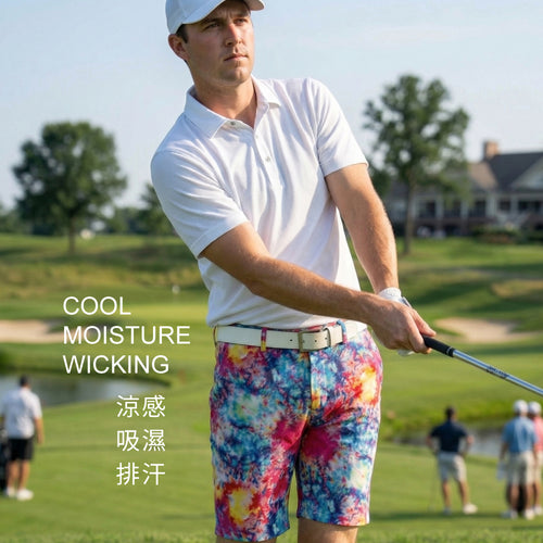 迷幻雲彩高爾夫短褲