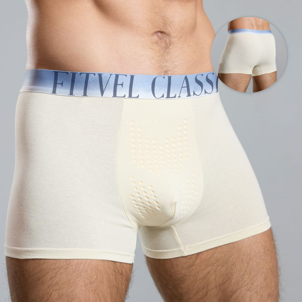 FITVEL 無染料天然彩棉抗菌平口褲