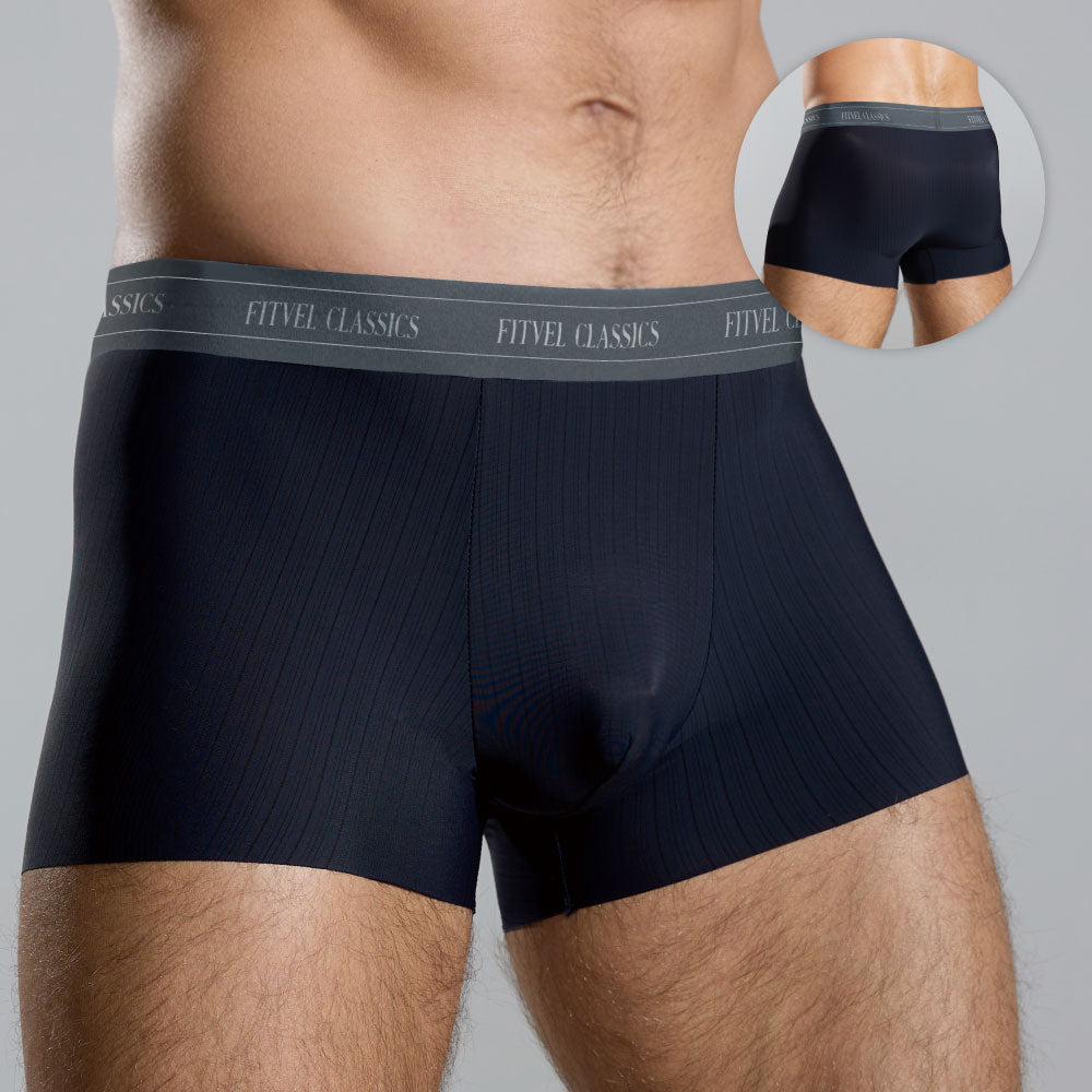 FITVEL 冰絲羅紋無痕平口褲