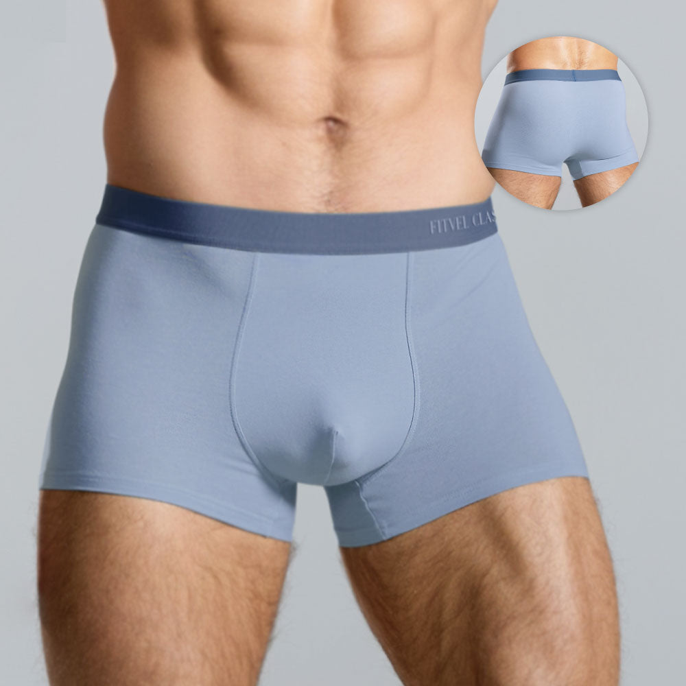 FITVEL 精梳棉時尚提臀平口褲