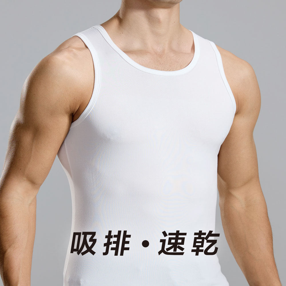 吸排速乾高彈力窄肩男背心