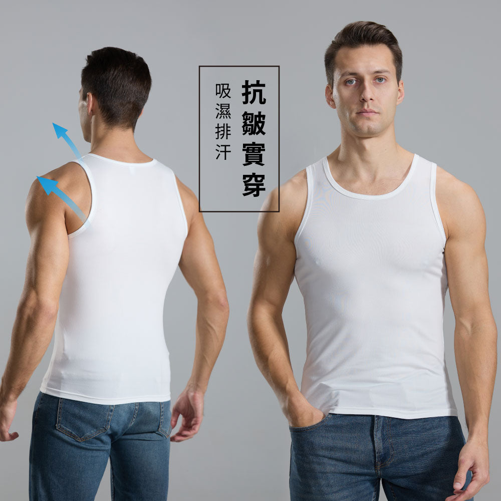 吸排速乾高彈力窄肩男背心