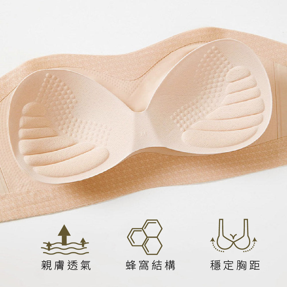 FITVEL 裸感平口女無肩帶胸衣