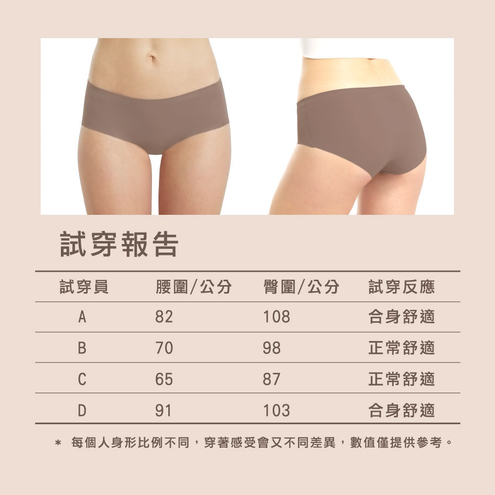 FITVEL 冰絲裸感蠶絲抑菌無痕內褲