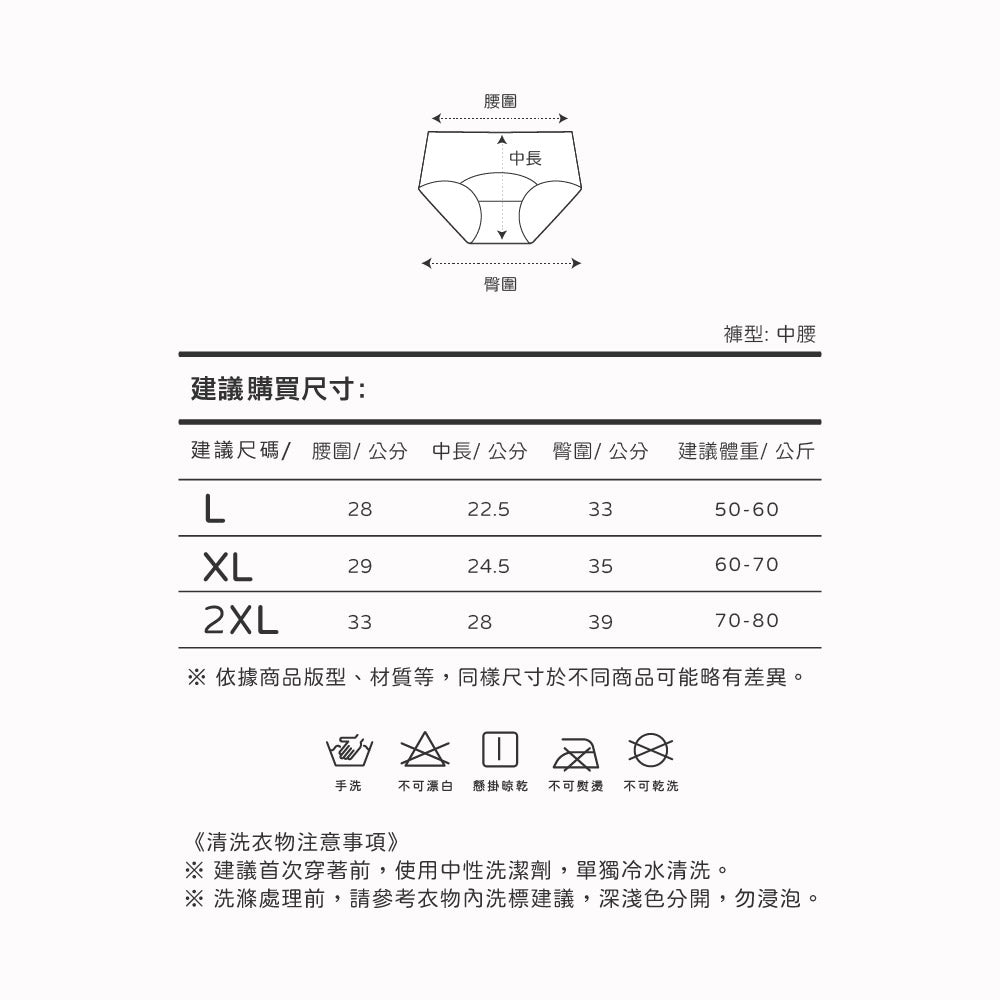 FITVEL 中腰冰絲透氣防側漏生理內褲