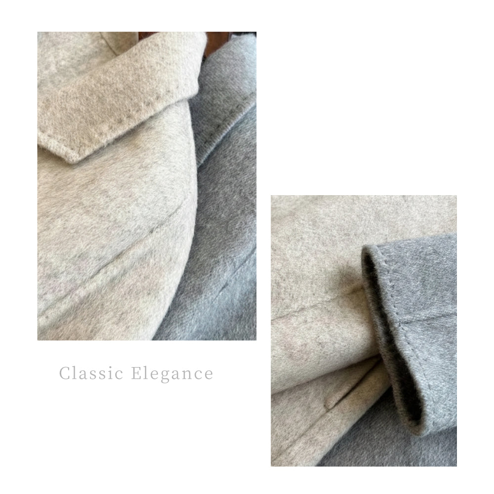 頂級駱駝絨蠶絲中長版大衣