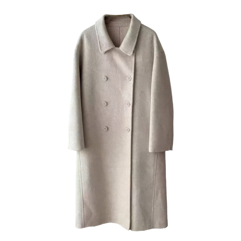 山羊絨羊毛雙面輕奢女韓版大衣