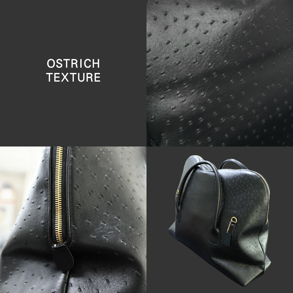 奢華鴕鳥皮紋理肩背袋