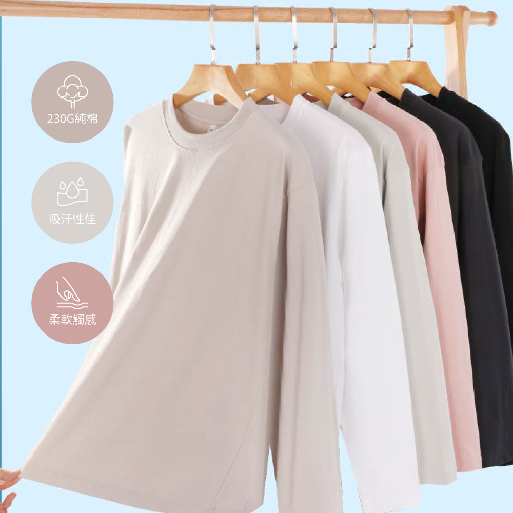 重磅純棉高彈圓形男士T恤