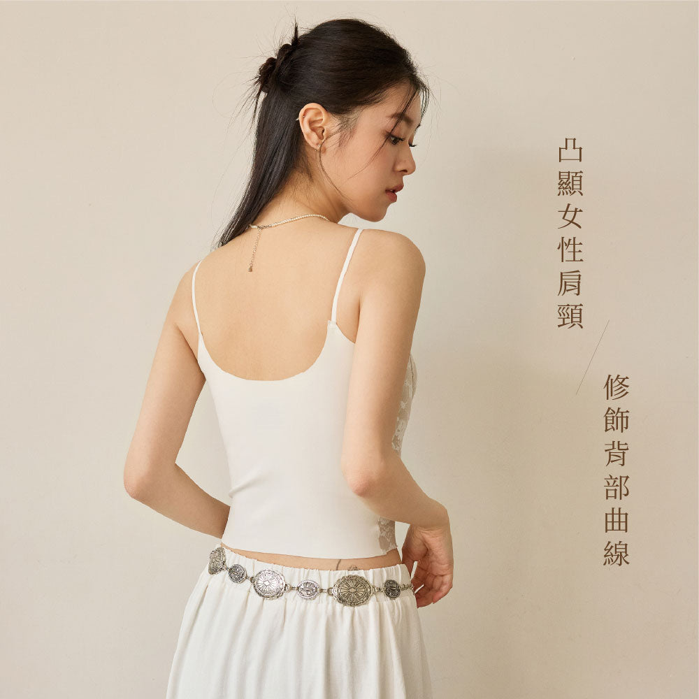 FITVEL 法式花色單品女吊帶上衣