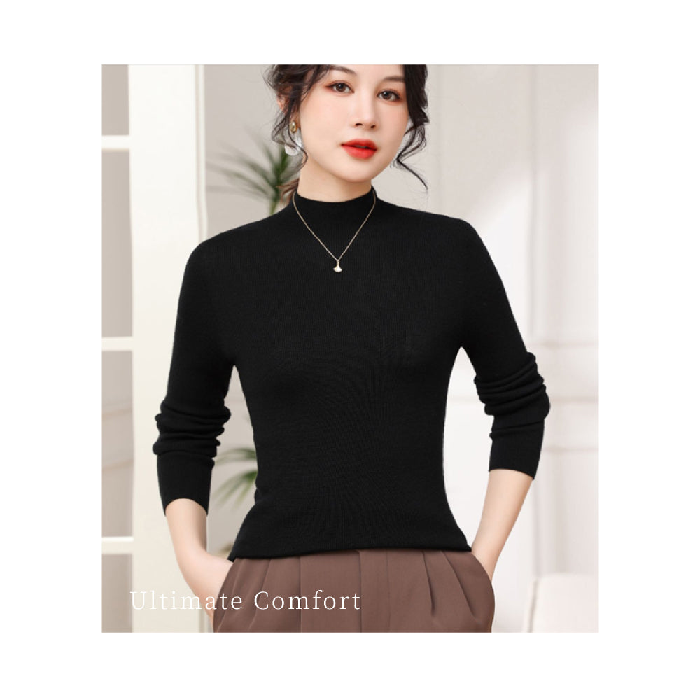 百分百美麗諾羊毛高領