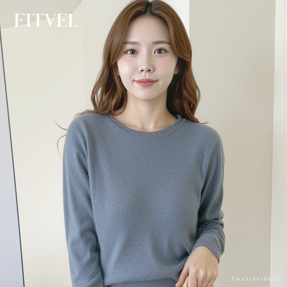 頂級羊絨羊毛圓領衫