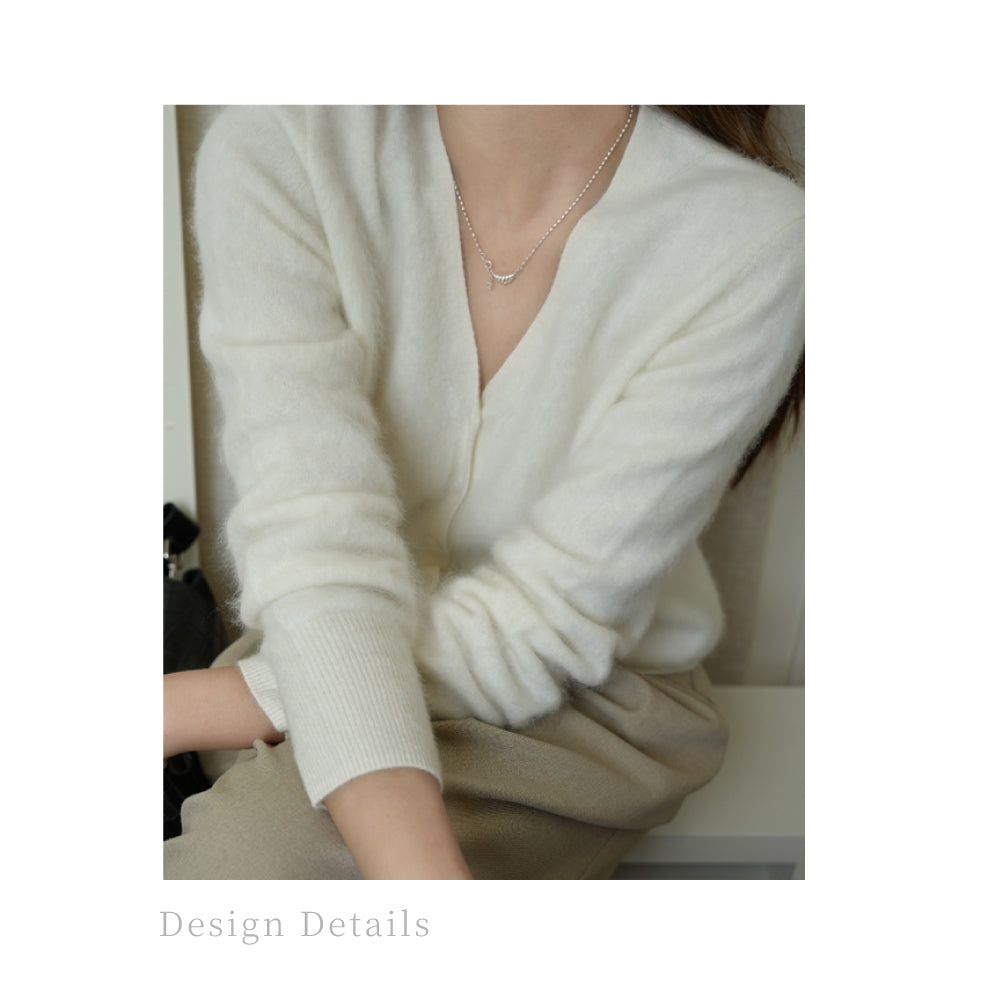 頂級山羊絨開扣衫