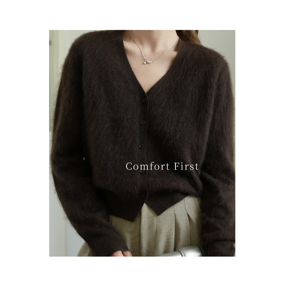 頂級山羊絨開扣衫