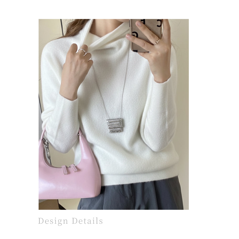 頂級羊絨綿羊毛高領上衣