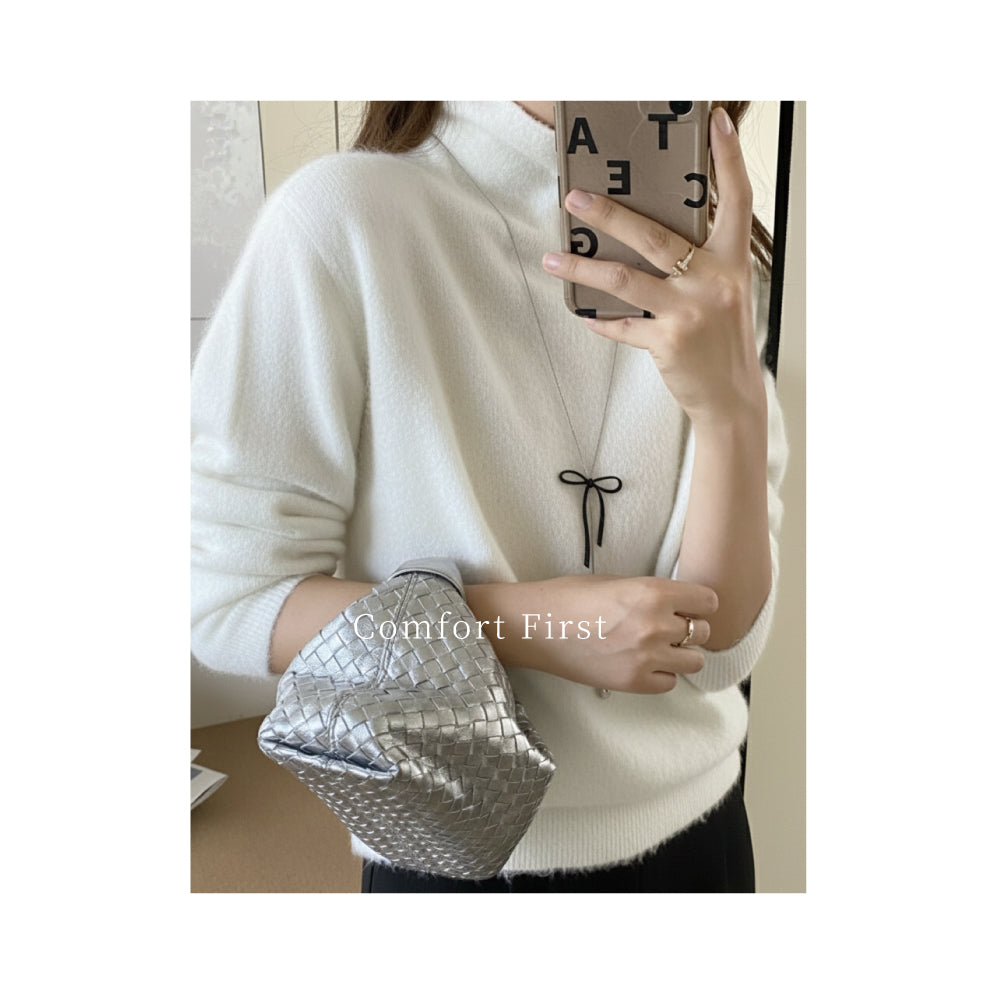 頂級羊絨綿羊毛高領上衣