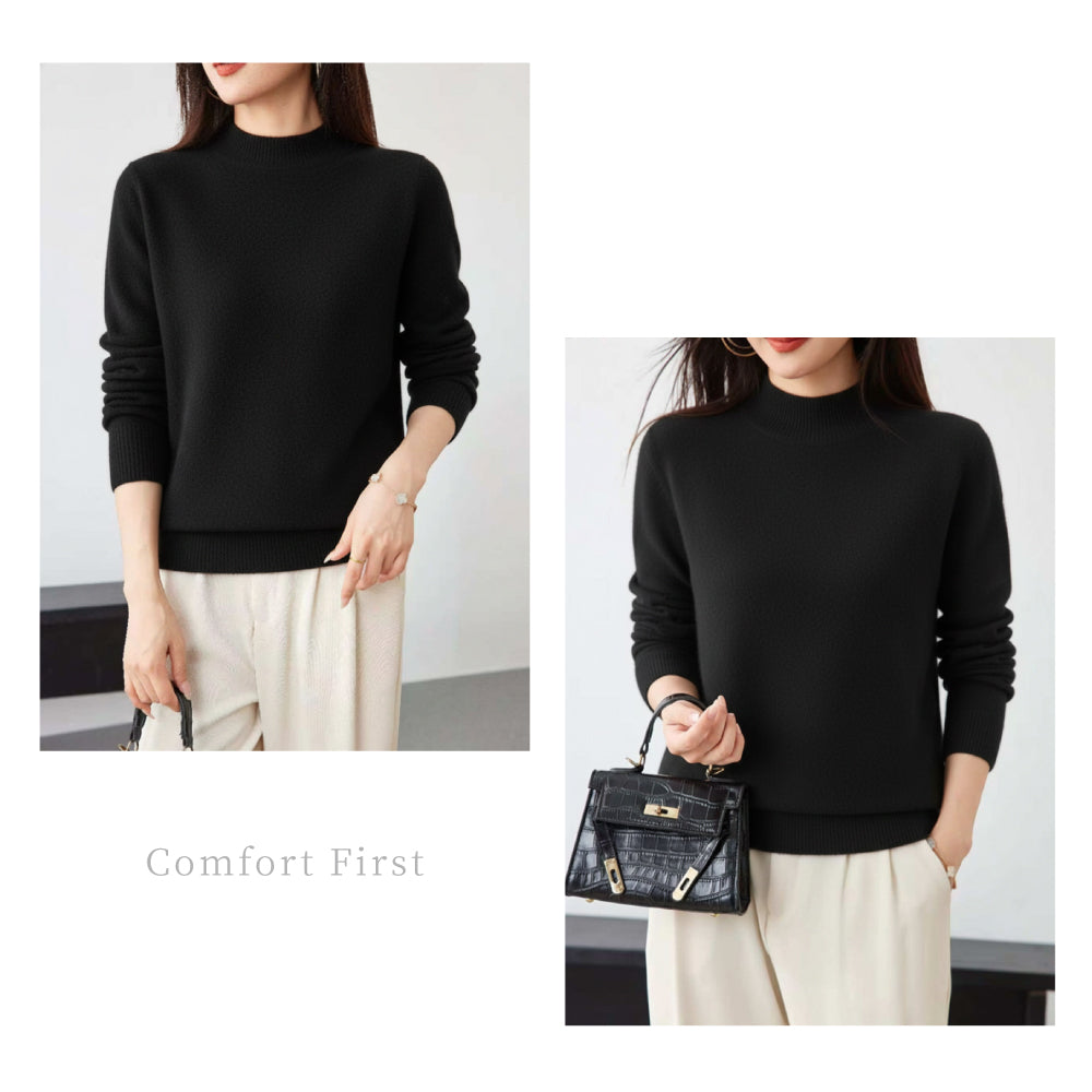 百分百美麗諾羊毛立領上衣