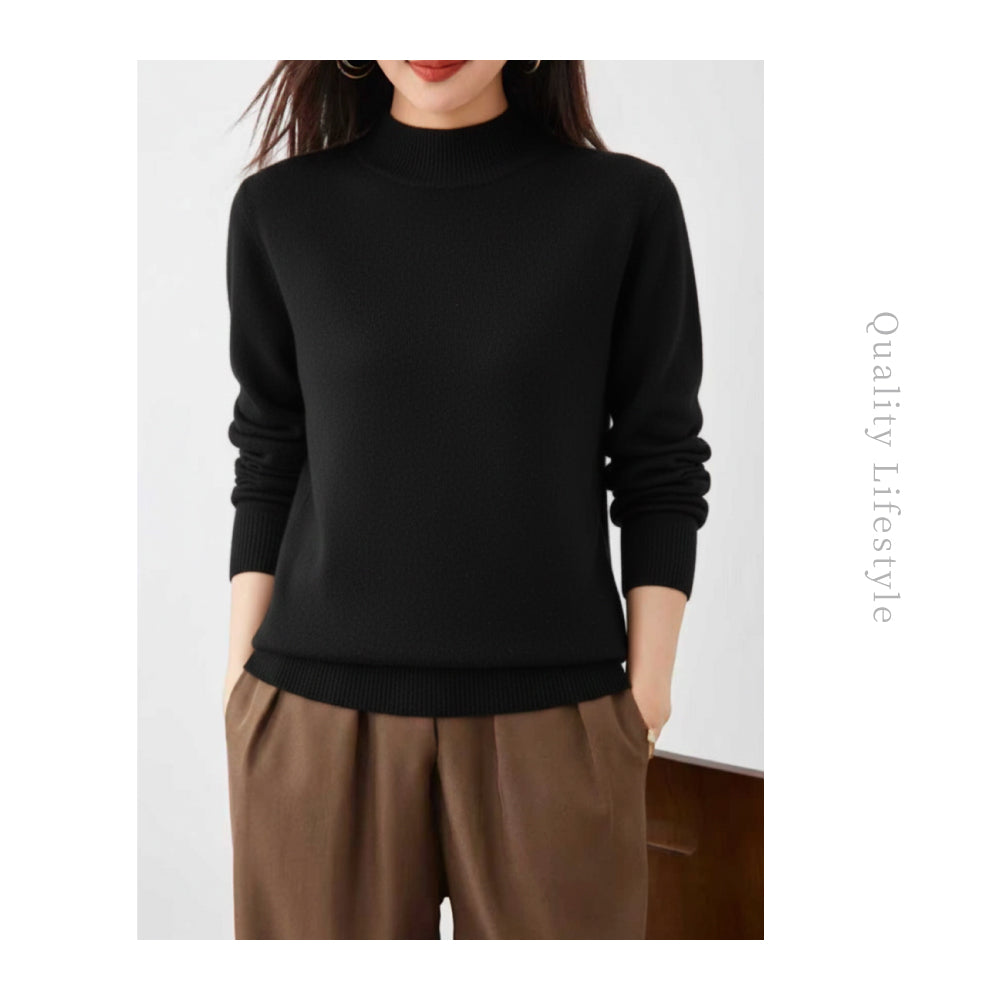 百分百美麗諾羊毛立領上衣