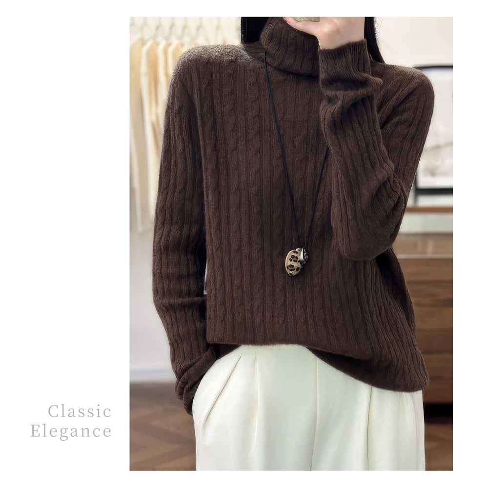 頂級髦牛絨羊毛高領衫