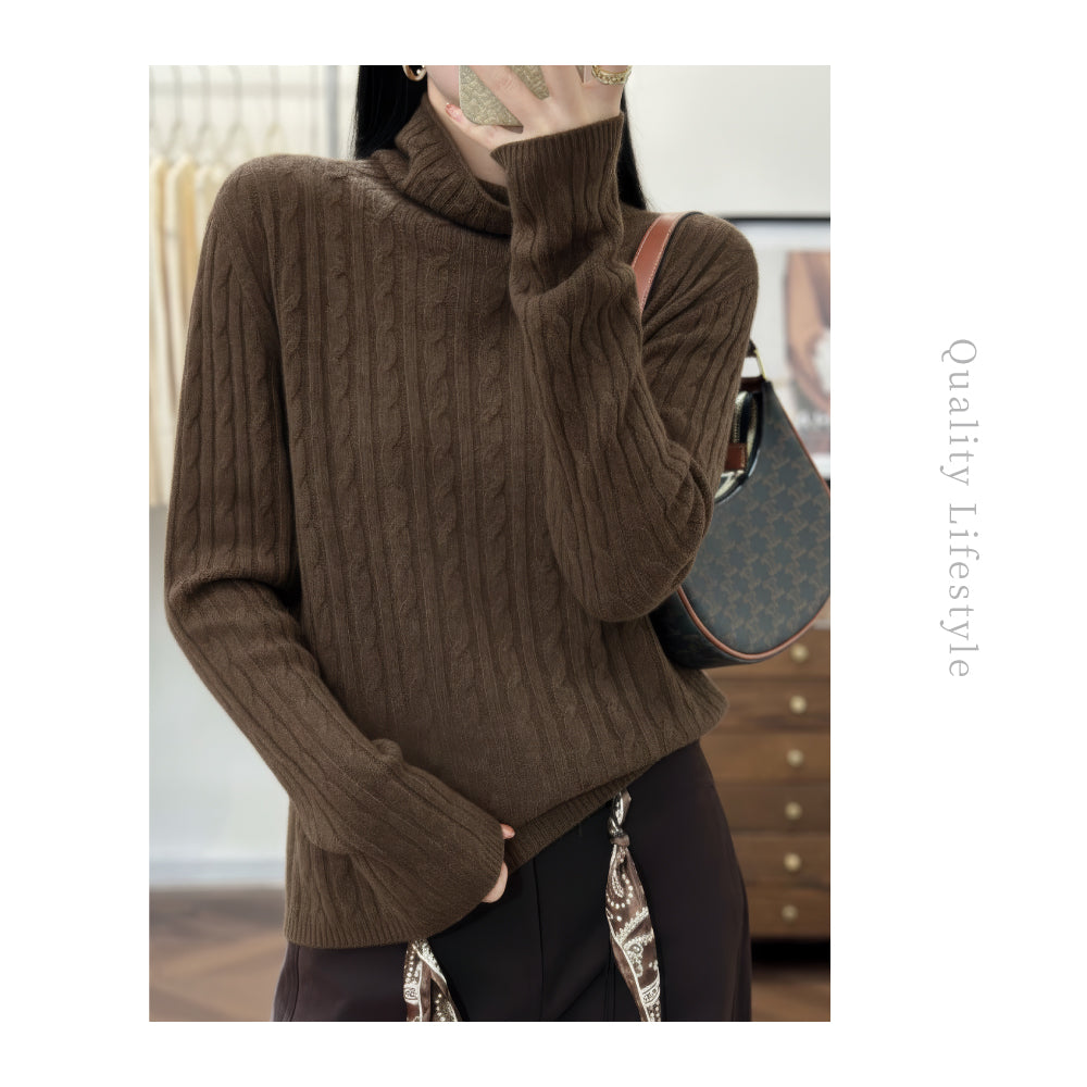 頂級髦牛絨羊毛高領衫