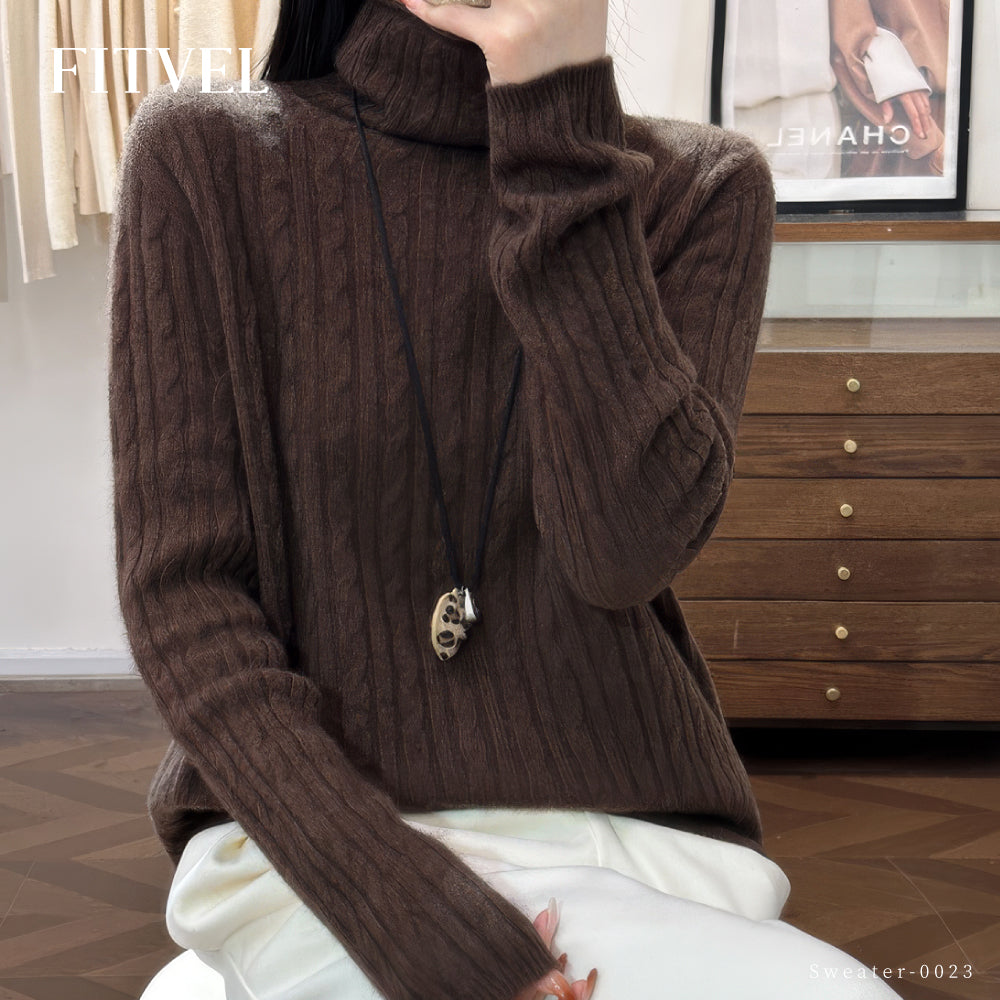 頂級髦牛絨羊毛高領衫