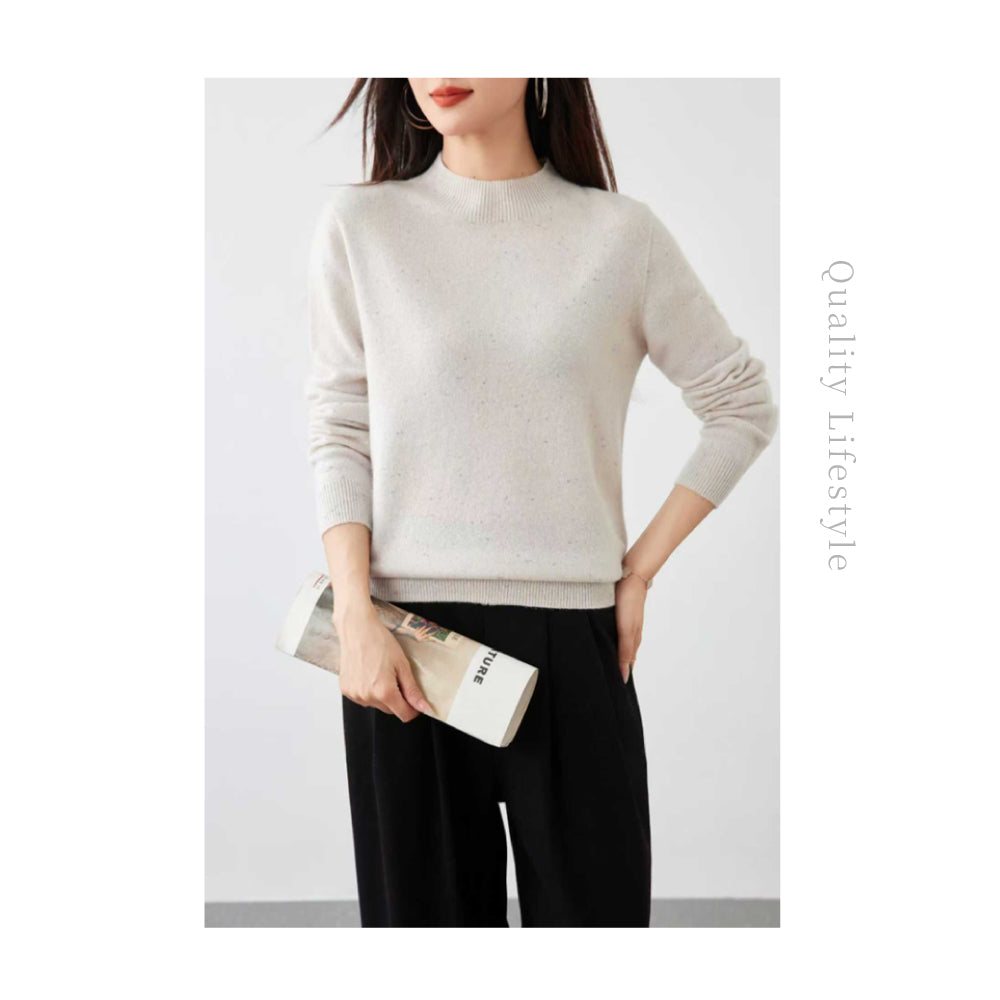 高級百分百美麗諾羊毛立領衫