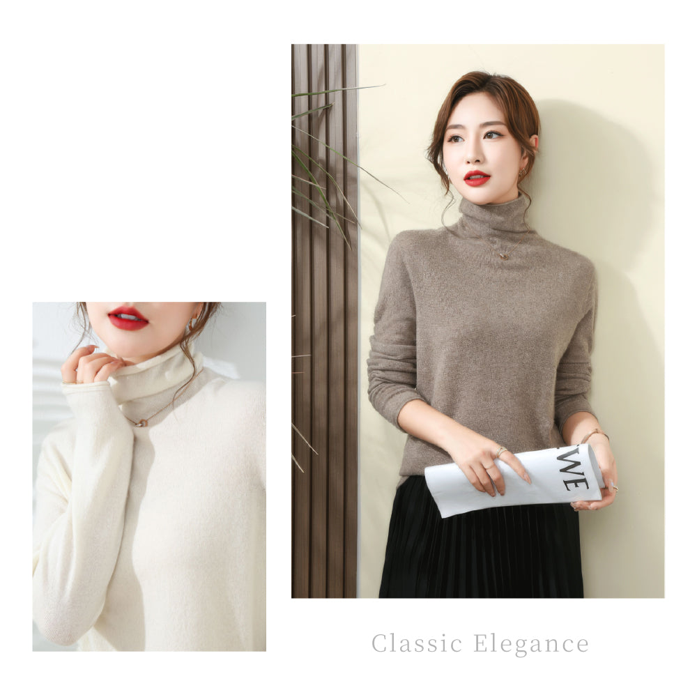 百分百喀什米爾高領衫