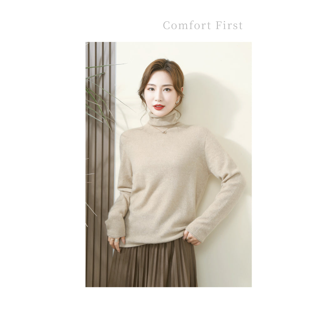 百分百喀什米爾高領衫