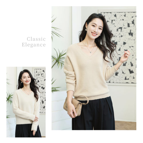 頂級百分百喀什米爾V領衫