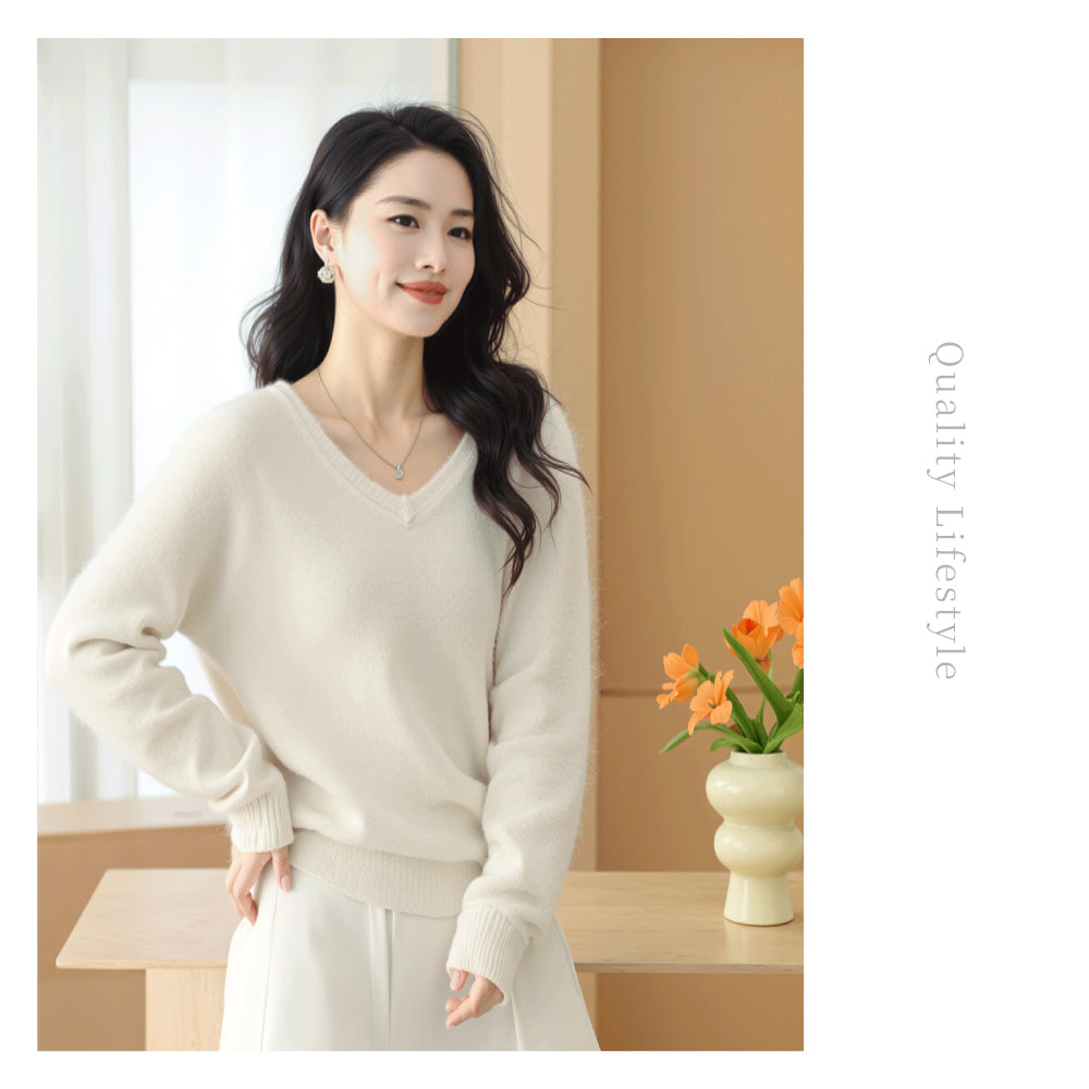 頂級百分百喀什米爾V領衫