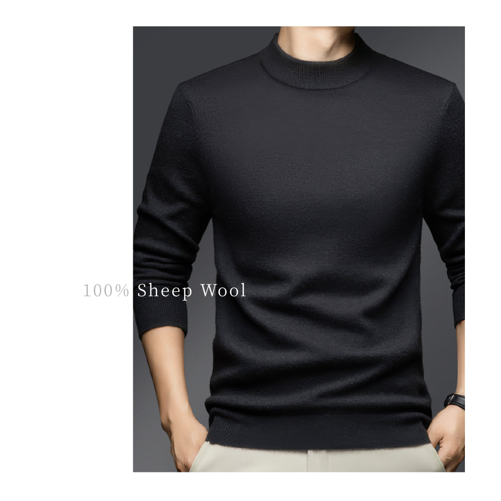 百分百頂級男立領羊毛衫