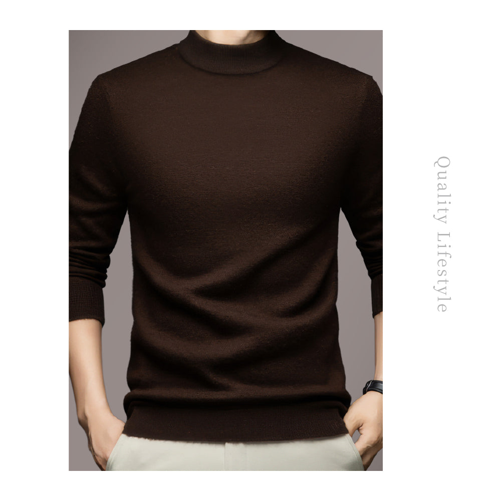 百分百頂級男立領羊毛衫