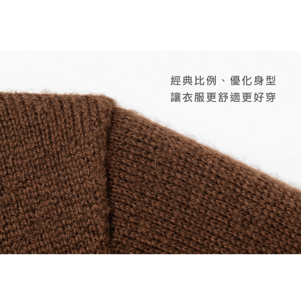 百分百頂級男立領羊毛衫