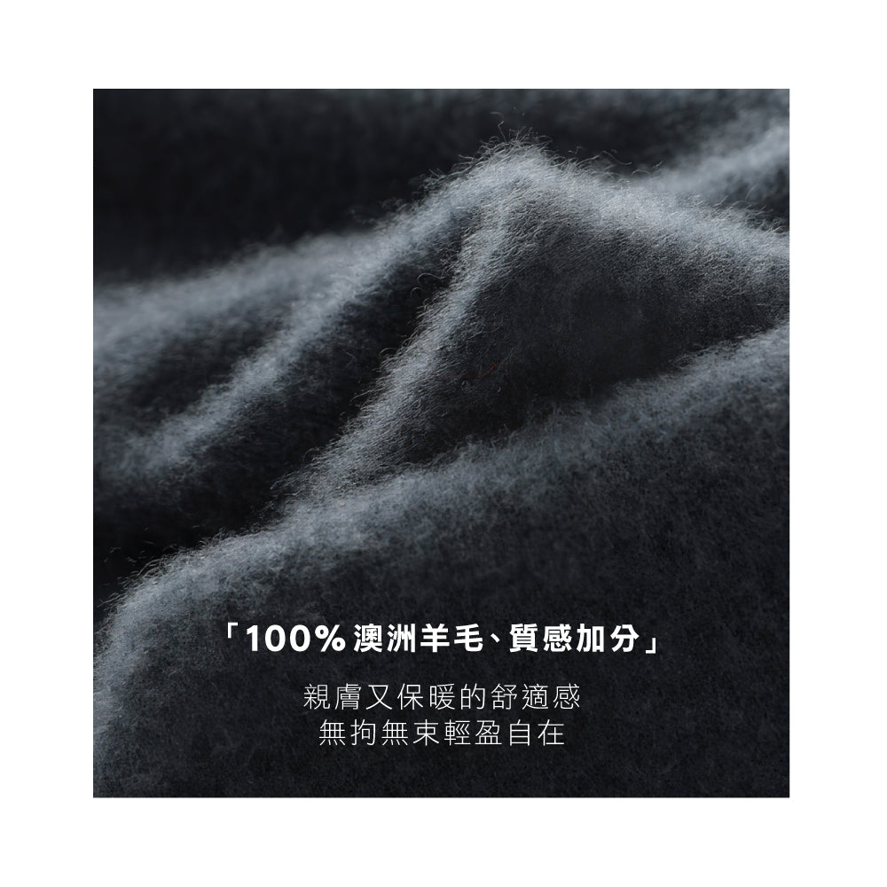 百分百頂級男翻領羊毛衫