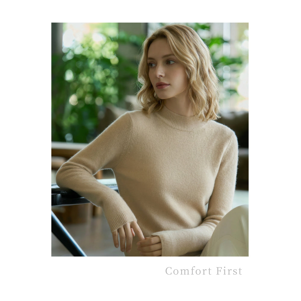 百分百頂級羊毛無縫修身羊毛衫