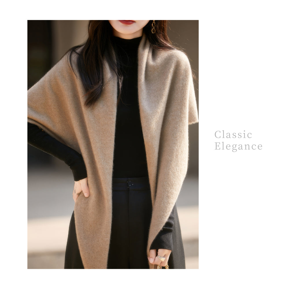 百分百頂級羊毛兩穿斗篷披肩