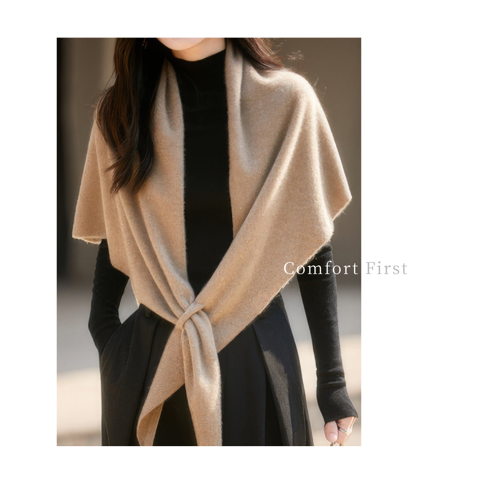 百分百頂級羊毛兩穿斗篷披肩