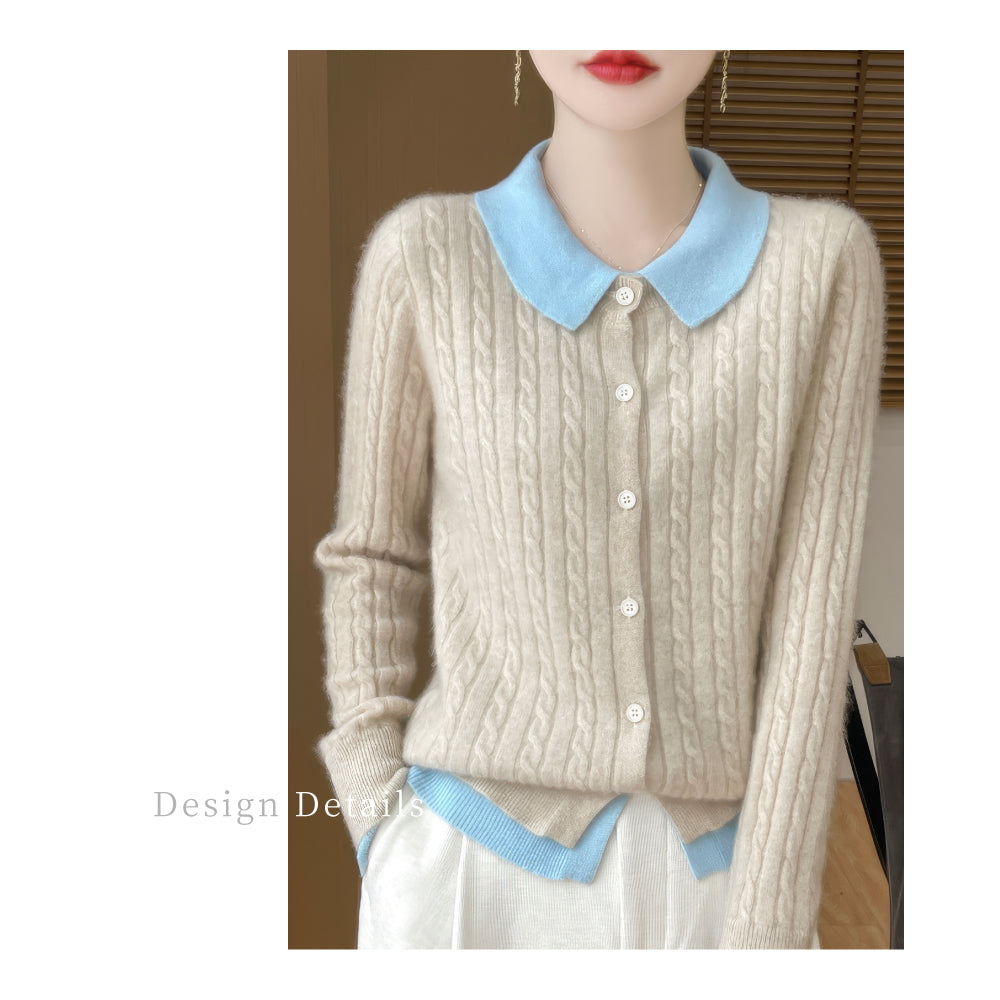 頂級羊毛韓版修身針織衫