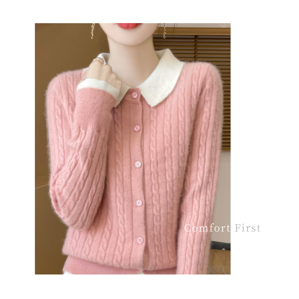 頂級羊毛韓版修身針織衫