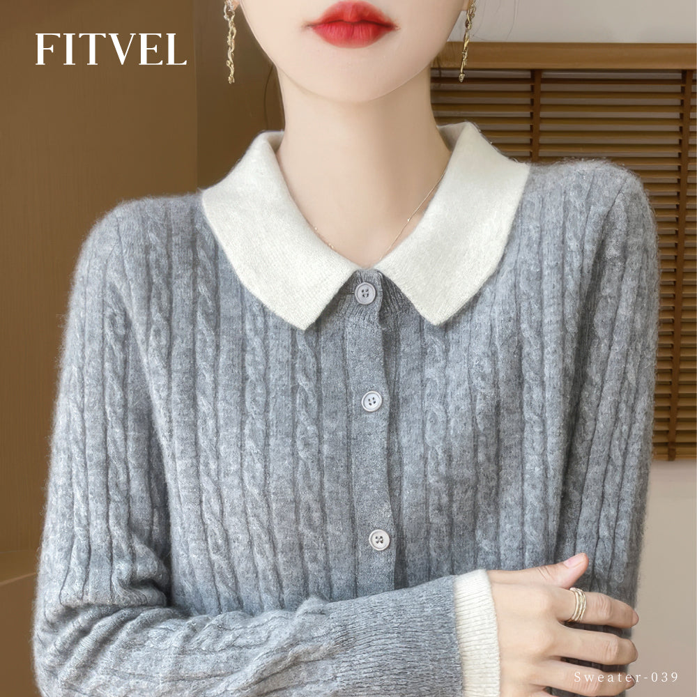 頂級羊毛韓版修身針織衫