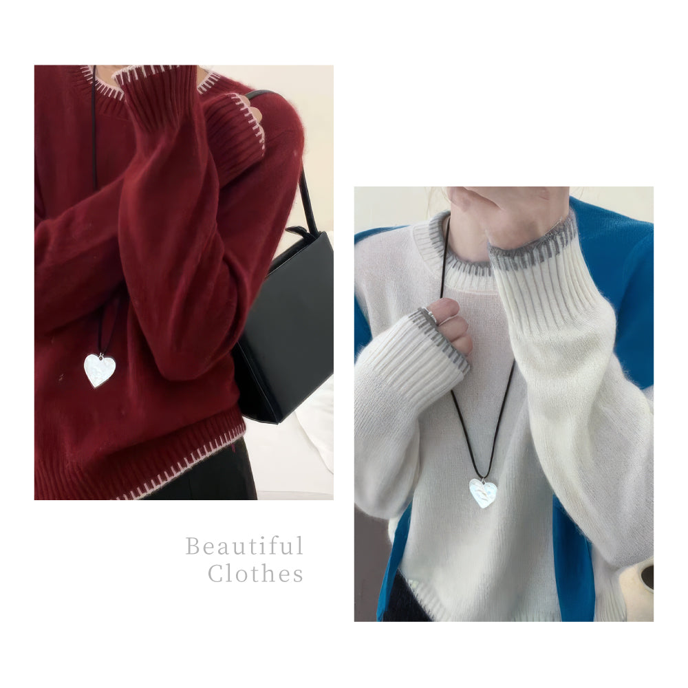 百分百頂級羊毛氣質圓領針織衫