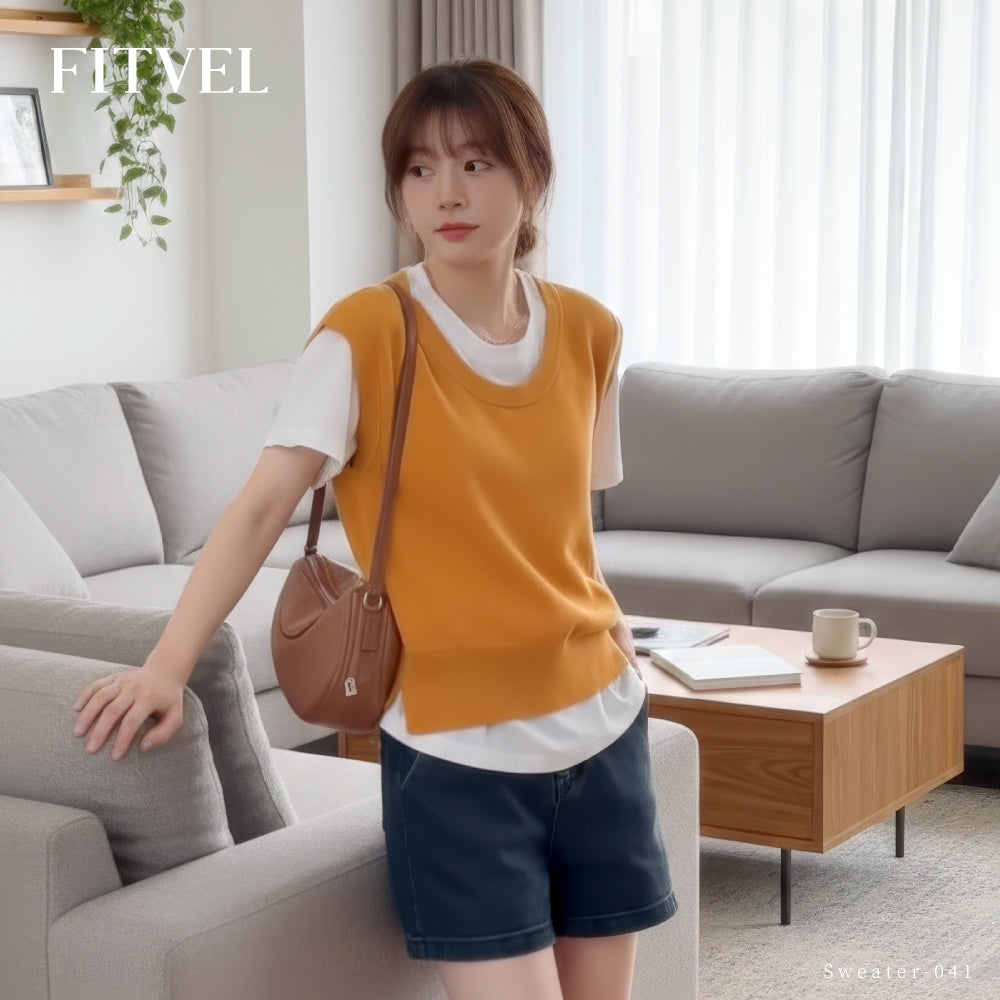 頂級羊毛V領背心