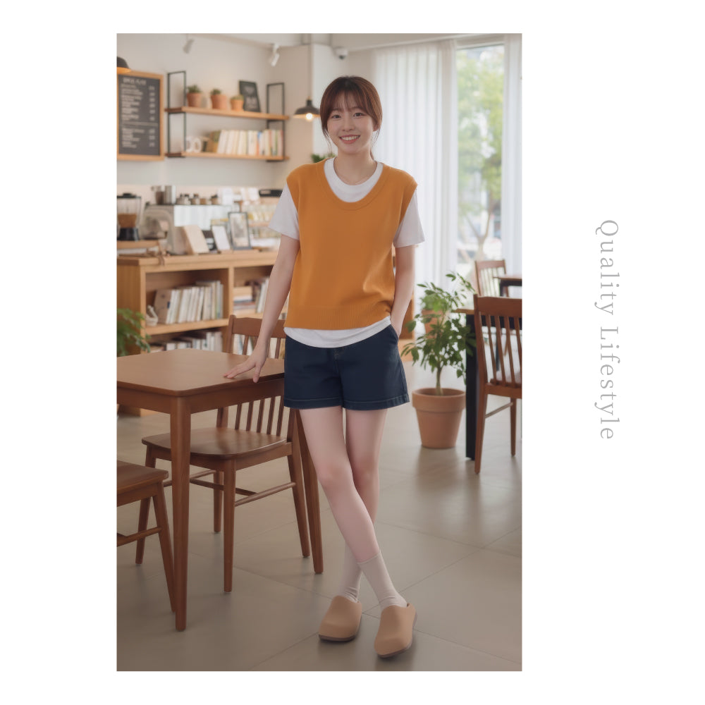 頂級羊毛V領背心