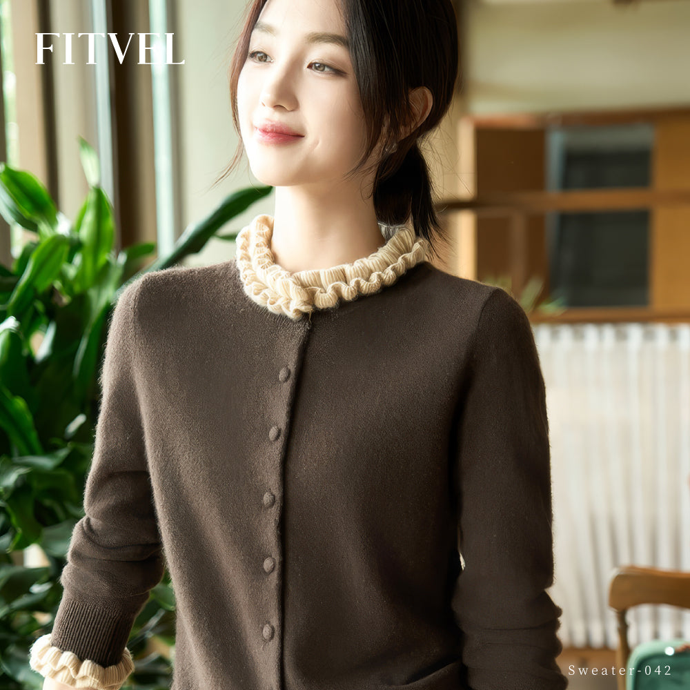 頂級羊毛氣質捲領小外套