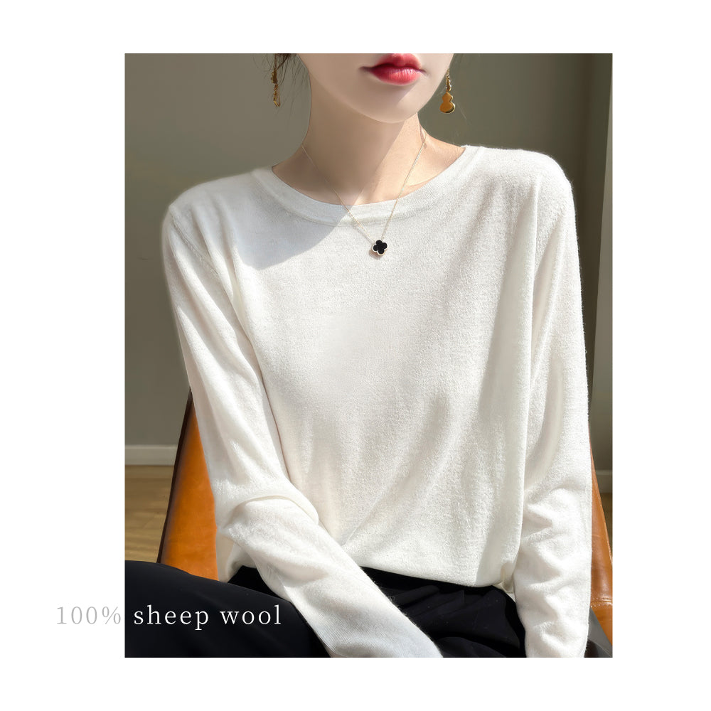 頂級蠶絲時尚長袖上衣