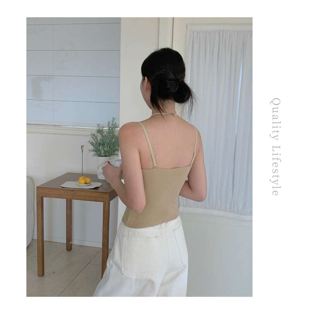 BRATOP 韓版羽毛紗透氣暖感細肩