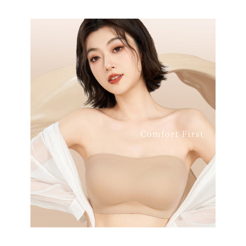 韓版無肩帶涼感防滑內衣