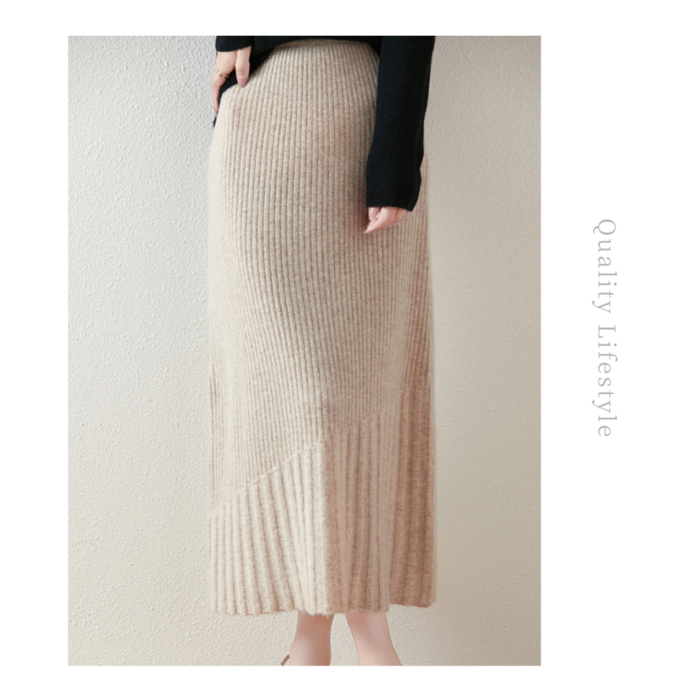 百分百頂級羊毛A字長裙